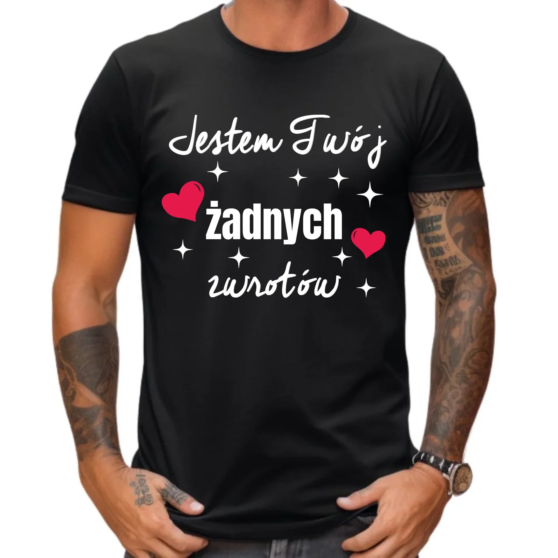 Koszulka męska - Jestem Twój żadnych zwrotów W29 - StoryCups.pl