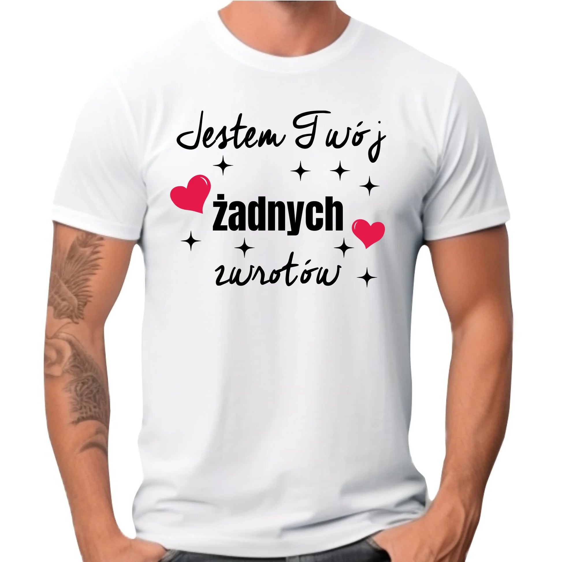 Koszulka męska - Jestem Twój żadnych zwrotów W29 - StoryCups.pl