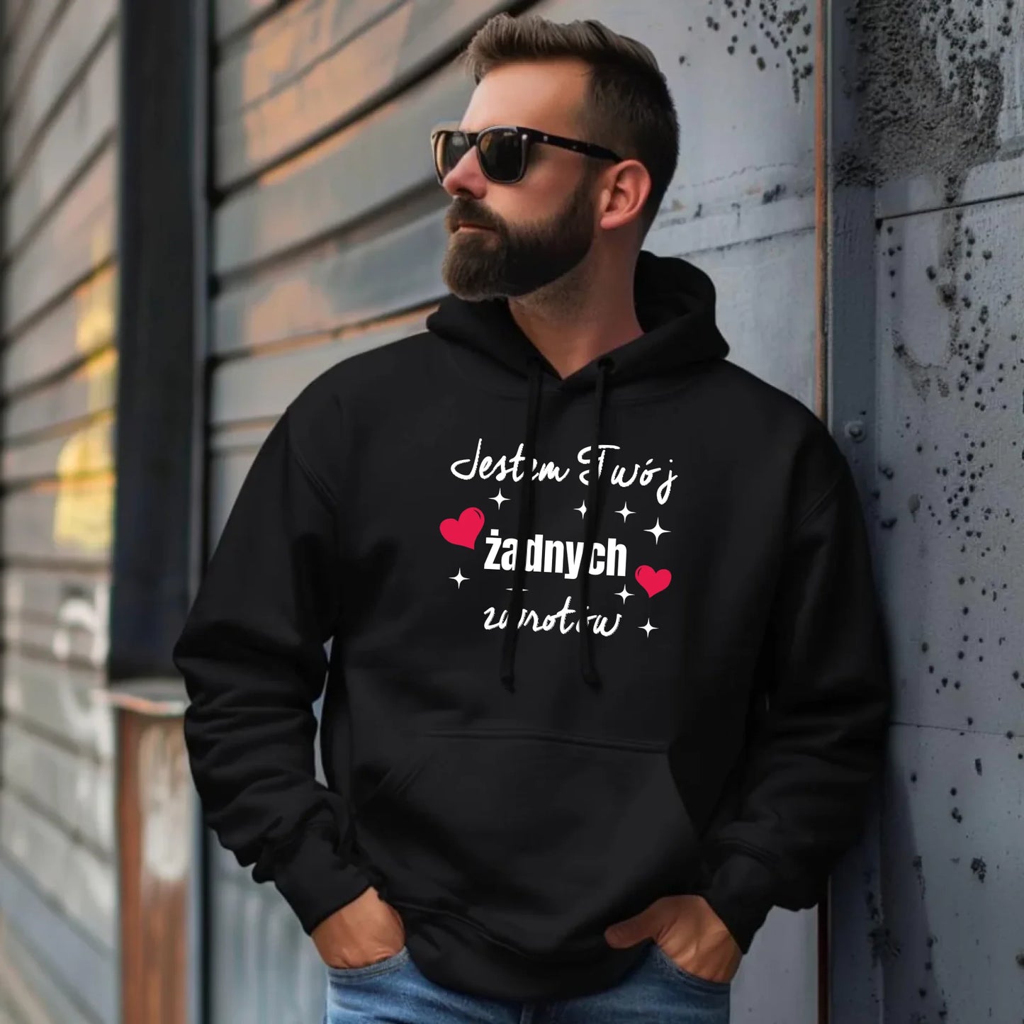 Bluza męska z kapturem - Jestem Twój żadnych zwrotów W29 - StoryCups.pl