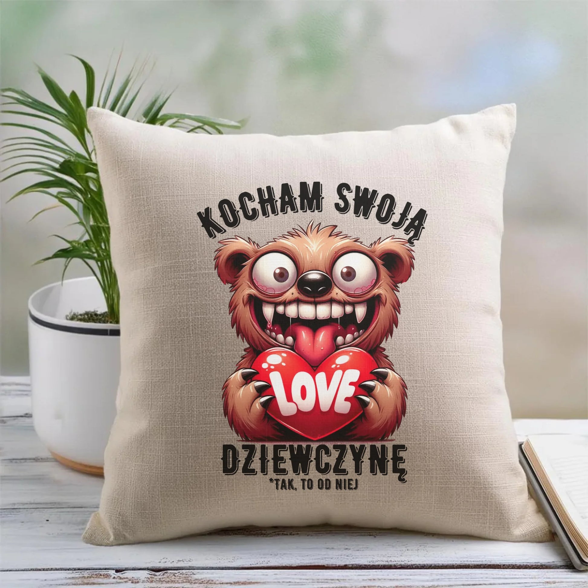 Poduszka - prezent dla chłopaka - Kocham swoją dziewczynę W30 - StoryCups.pl