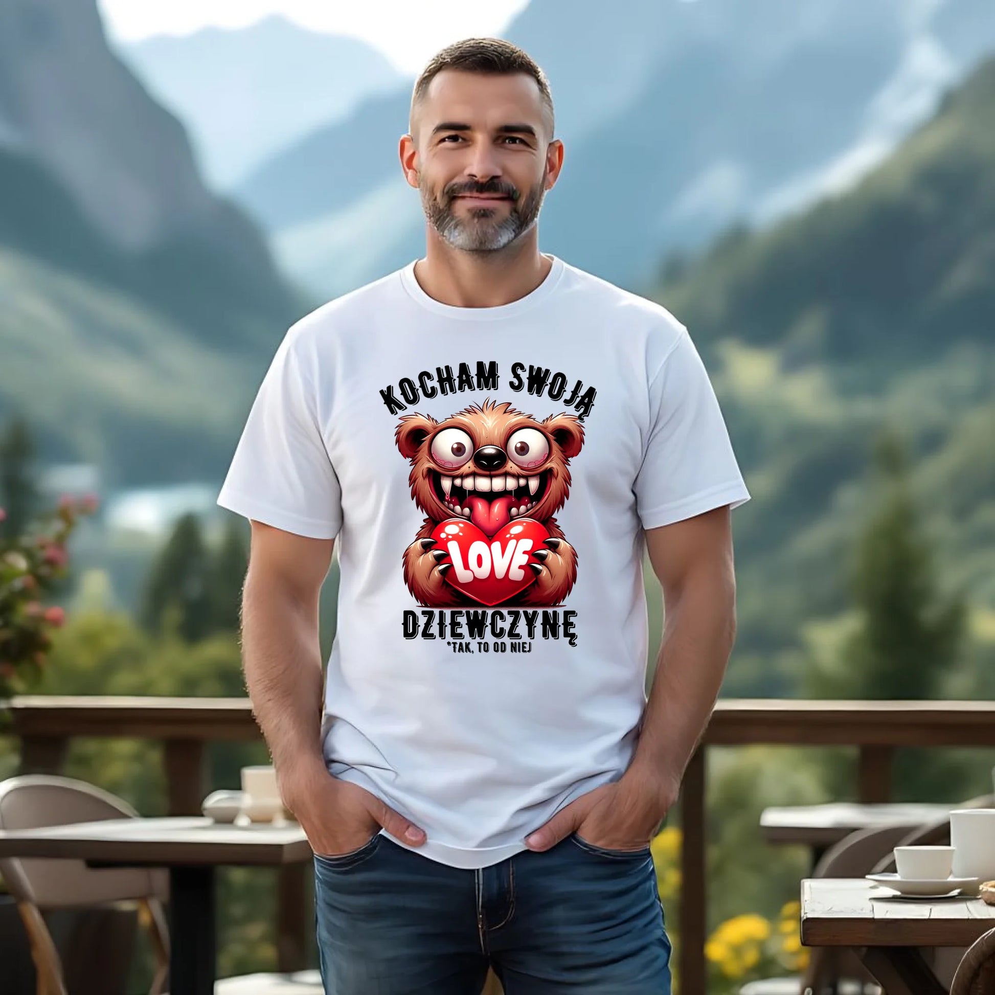 Koszulka męska - prezent dla chłopaka - Kocham swoją dziewczynę W30 - StoryCups.pl