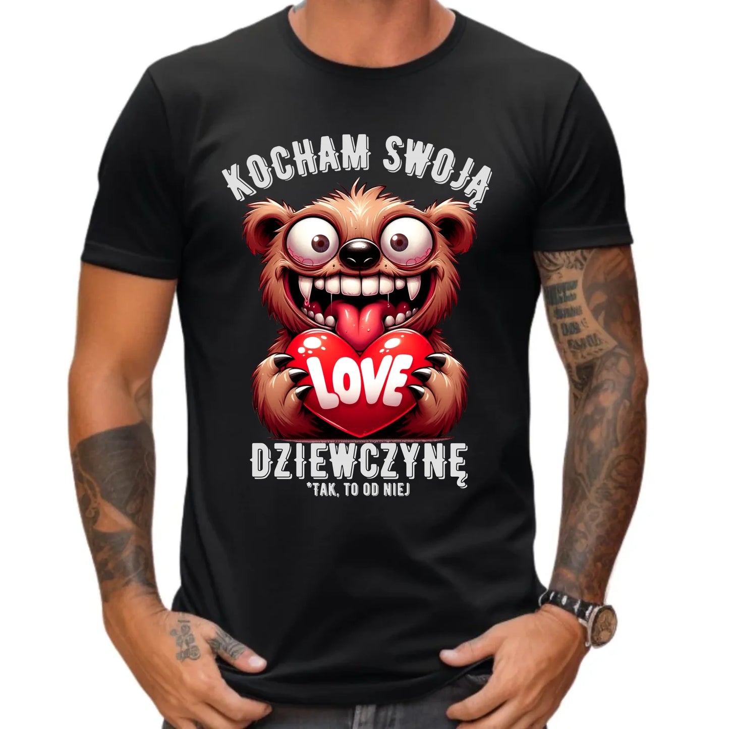 Koszulka męska - prezent dla chłopaka - Kocham swoją dziewczynę W30 - StoryCups.pl