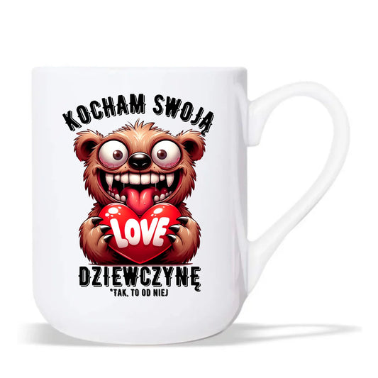 Kubek elegant - prezent dla chłopaka - Kocham swoją dziewczynę W30 - StoryCups.pl