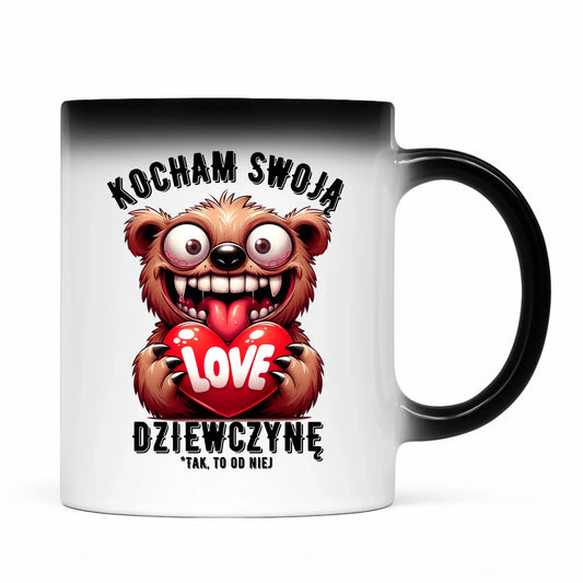 Kubek magiczny - prezent dla chłopaka - Kocham swoją dziewczynę W30 - StoryCups.pl