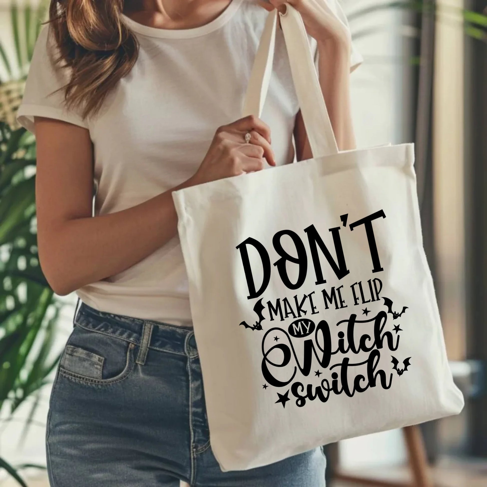 Torba na Halloween - Don't make me flip my witch switch - śmieszna HL11 - StoryCups.pl