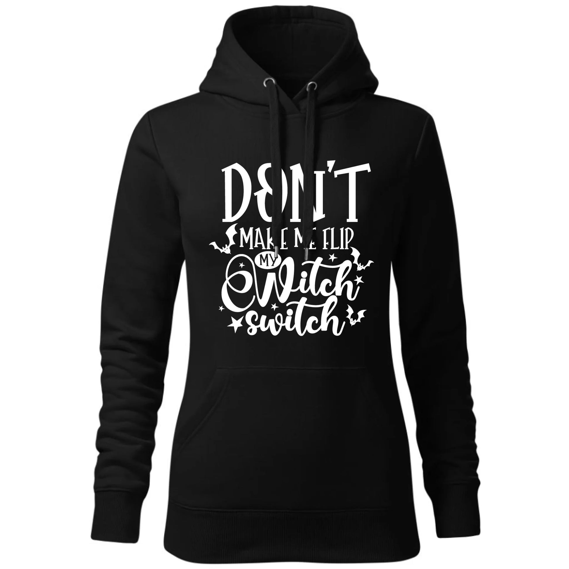 Bluza damska z kapturem na Halloween - Don't make me flip my witch switch - śmieszna HL11 - StoryCups.pl