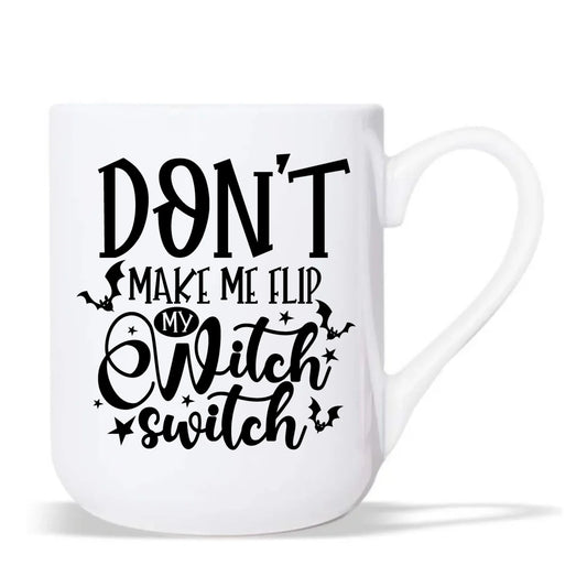 Kubek elegant na Halloween - Don't make me flip my witch switch - śmieszny HL11 - StoryCups.pl