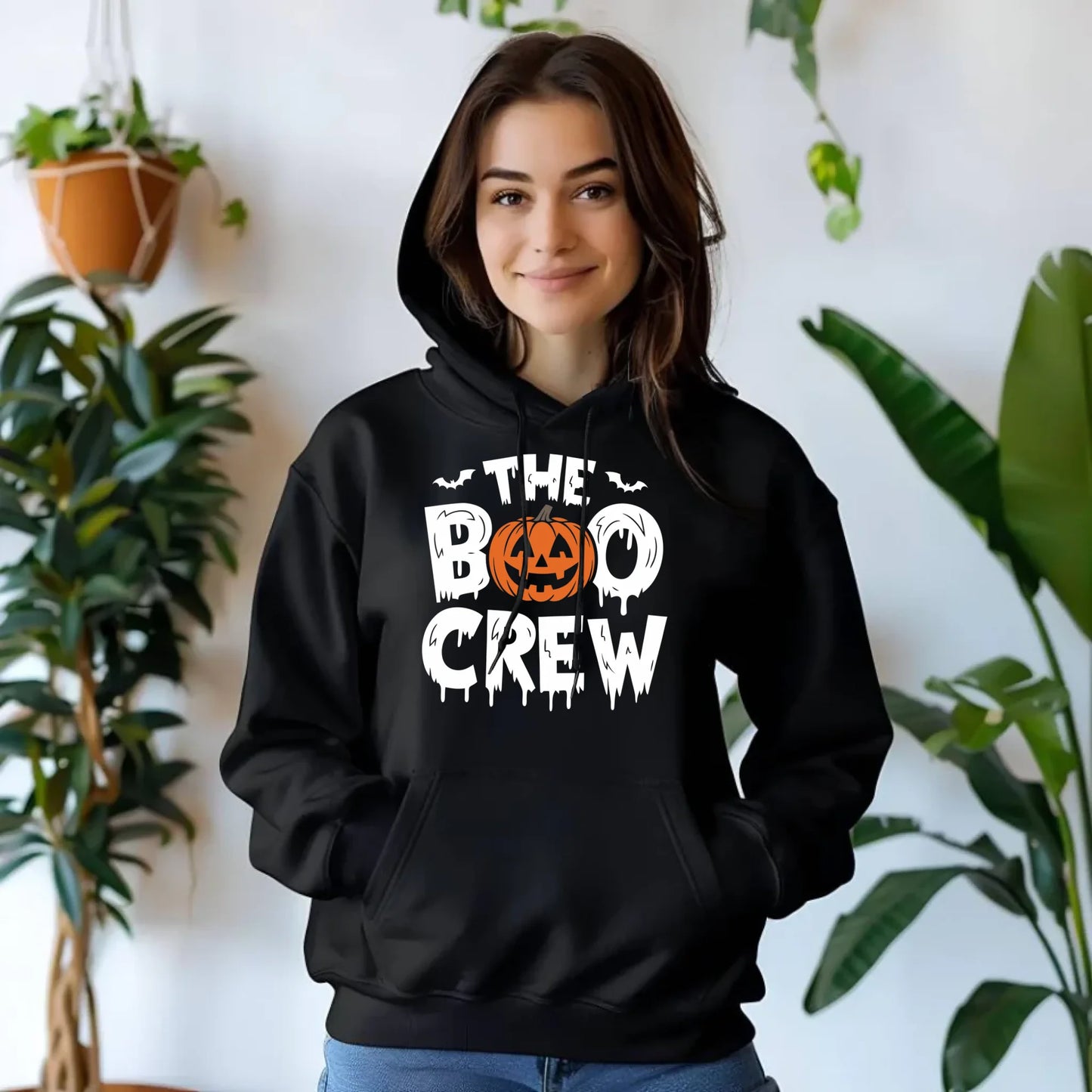 Bluza damska z kapturem na Halloween - The Boo Crew HL12 - StoryCups.pl