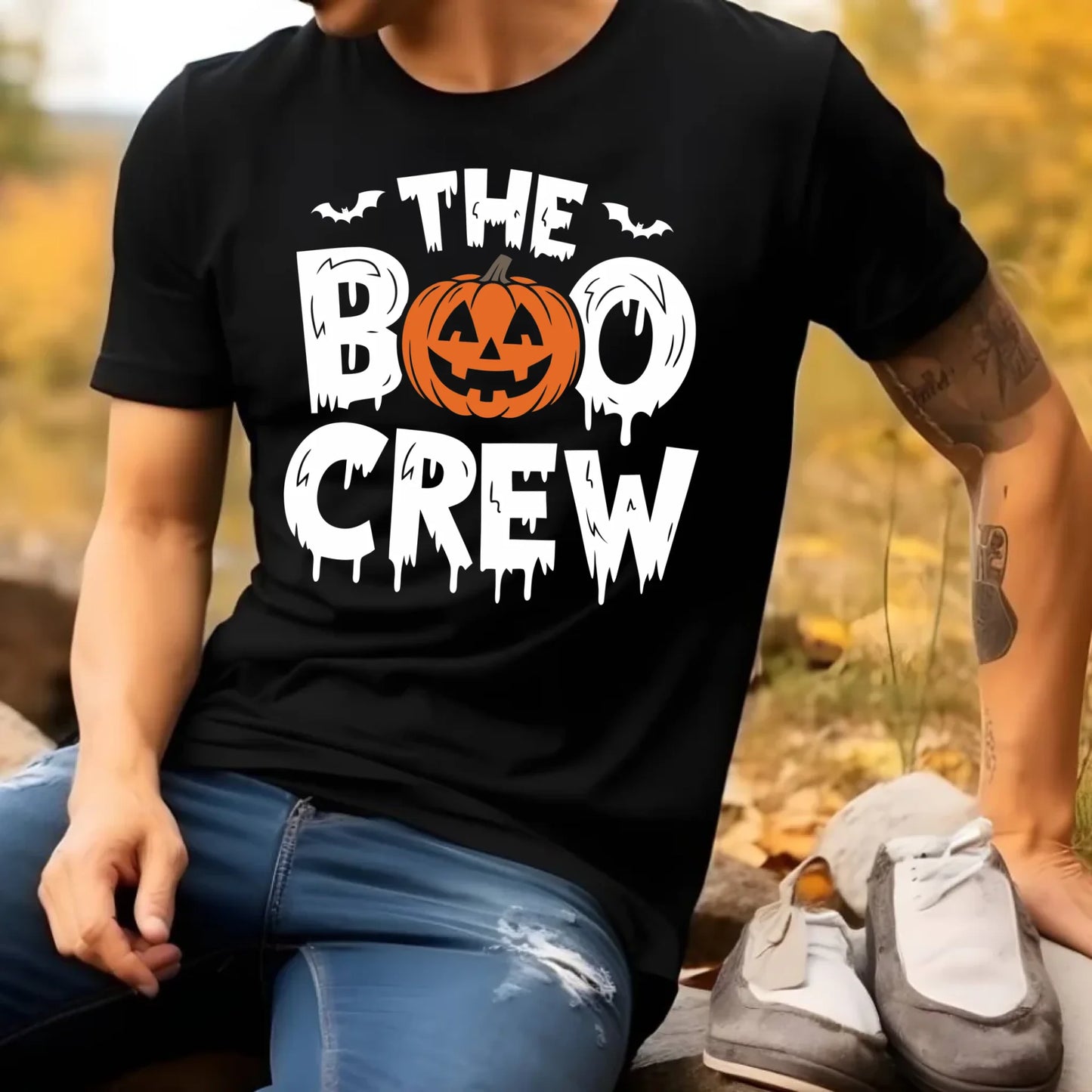 Koszulka męska na Halloween - The Boo Crew HL12 - StoryCups.pl