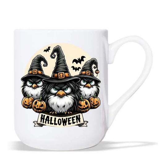 Kubek elegant na Halloween - Upiorne sowy wiedźmy HL15 - StoryCups.pl