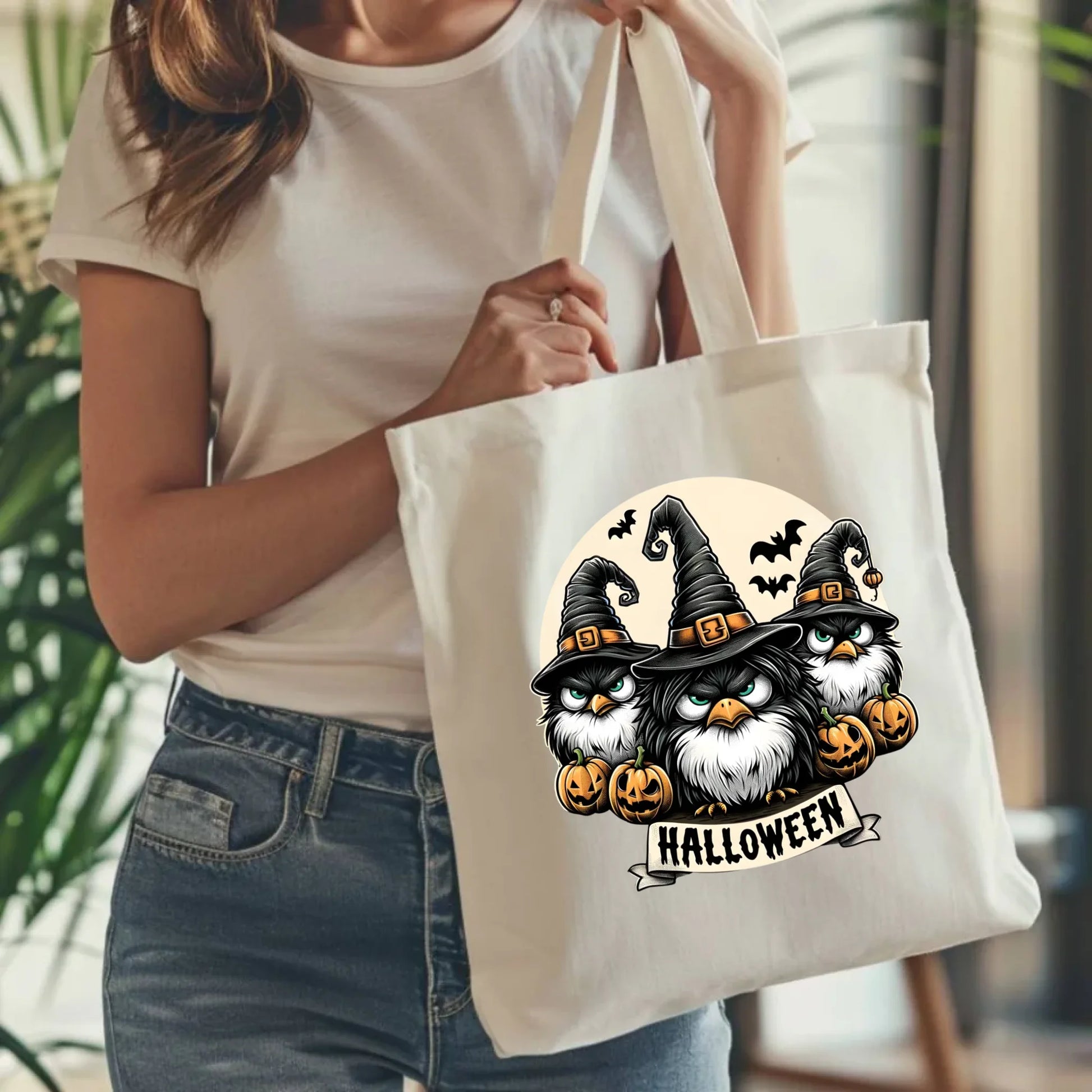 Torba na Halloween - Upiorne sowy wiedźmy HL15 - StoryCups.pl