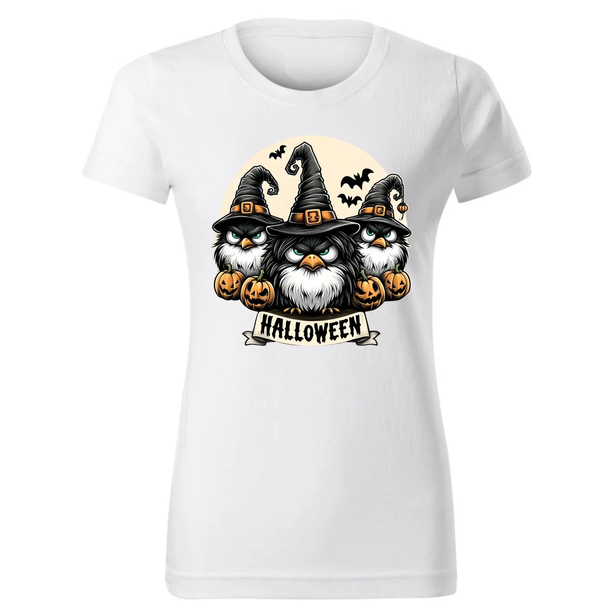 Koszulka damska na Halloween - Upiorne sowy wiedźmy HL15 - StoryCups.pl