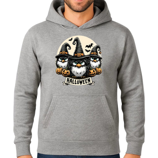 Bluza męska z kapturem na Halloween - Upiorne sowy wiedźmy HL15 - StoryCups.pl