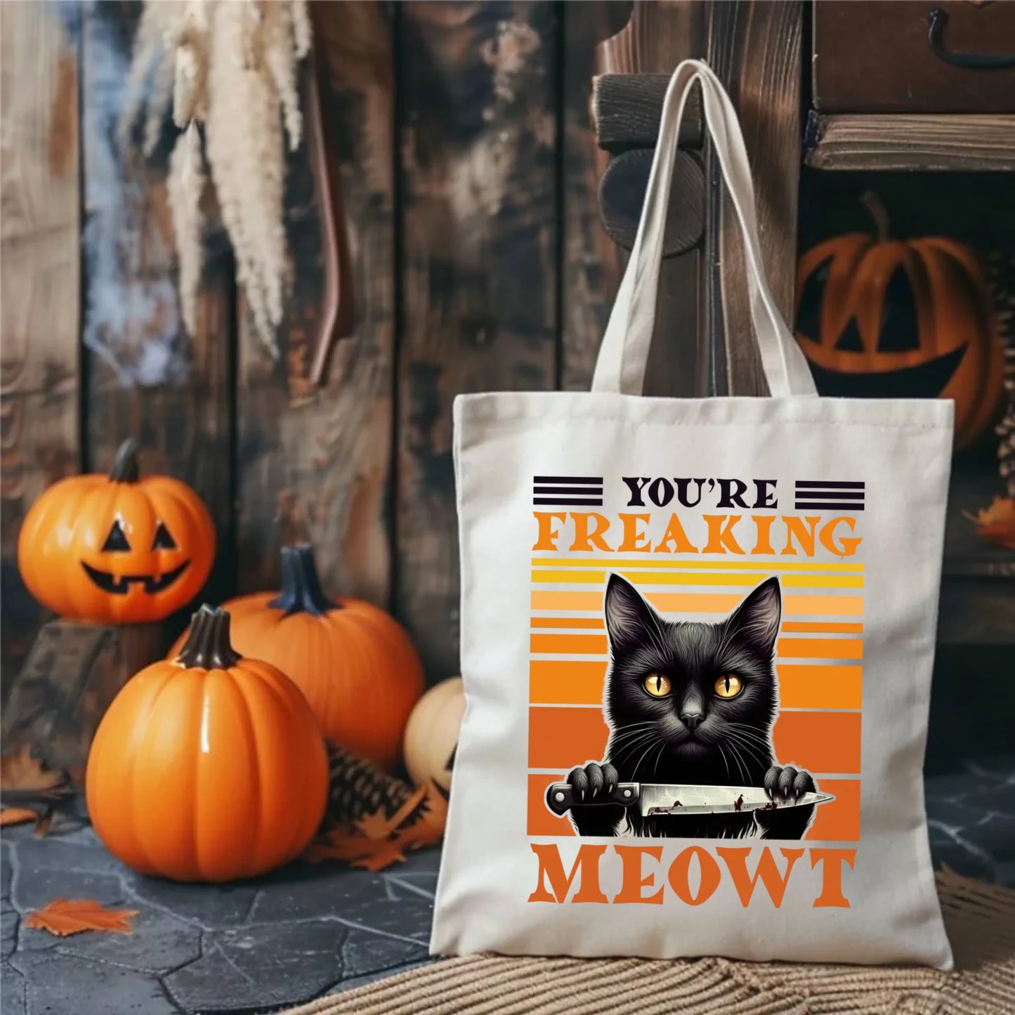 Torba halloweenowa - You're Freaking meowt HL17