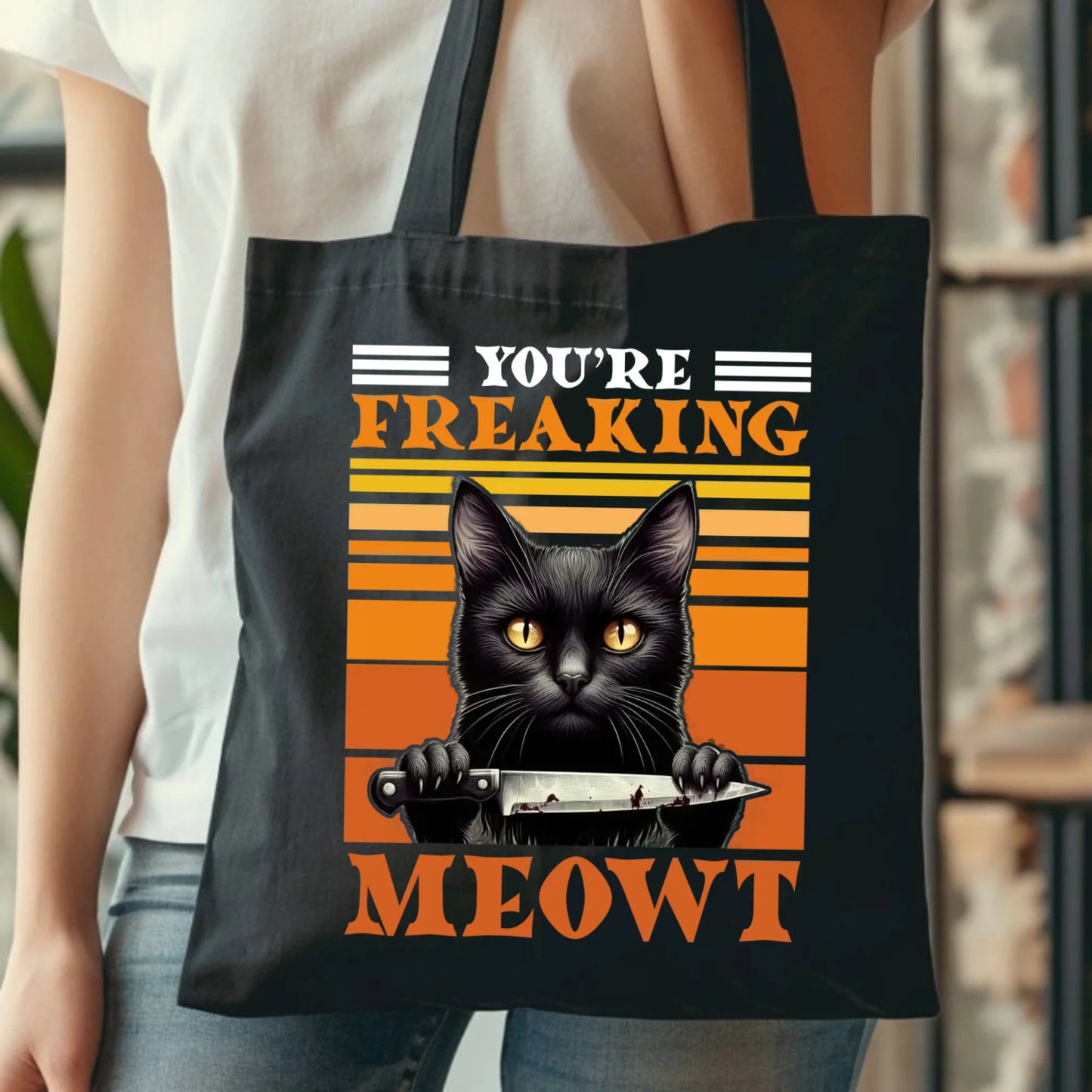 Torba halloweenowa - You're Freaking meowt HL17