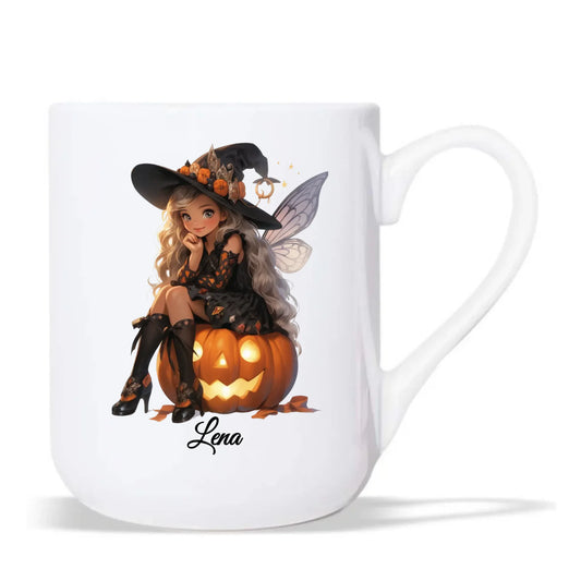 Kubek elegant na Halloween - Wróżka - wybierz postać - personalizowany HL02 - StoryCups.pl