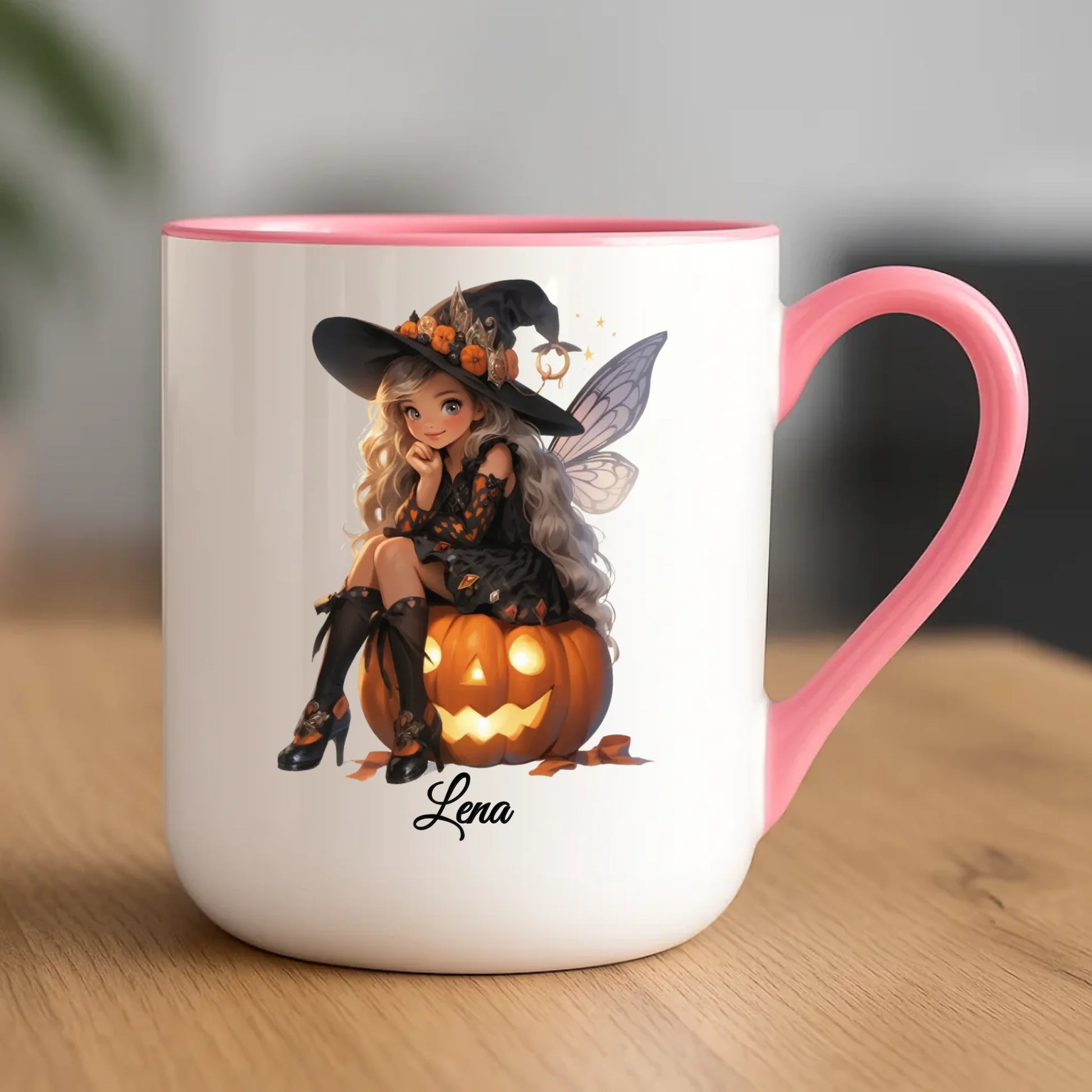 Kubek elegant na Halloween - Wróżka - wybierz postać - personalizowany HL02 - StoryCups.pl