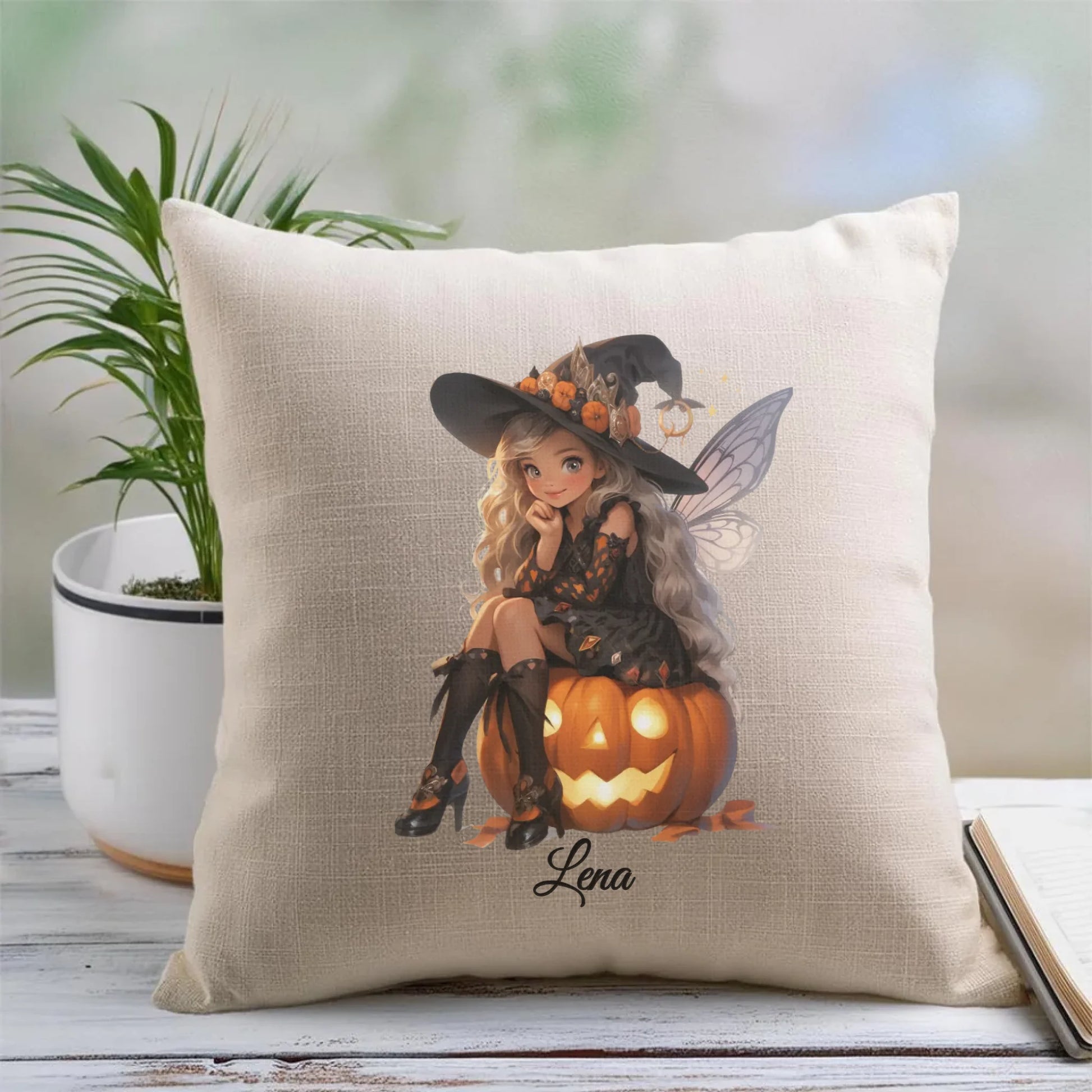 Poduszka na Halloween - Wróżka - wybierz postać - personalizowana HL02 - StoryCups.pl