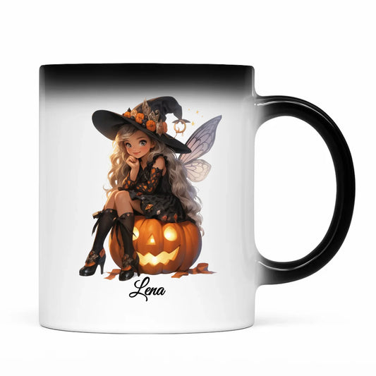 Kubek magiczny na Halloween - Wróżka - wybierz postać - personalizowany HL02 - StoryCups.pl