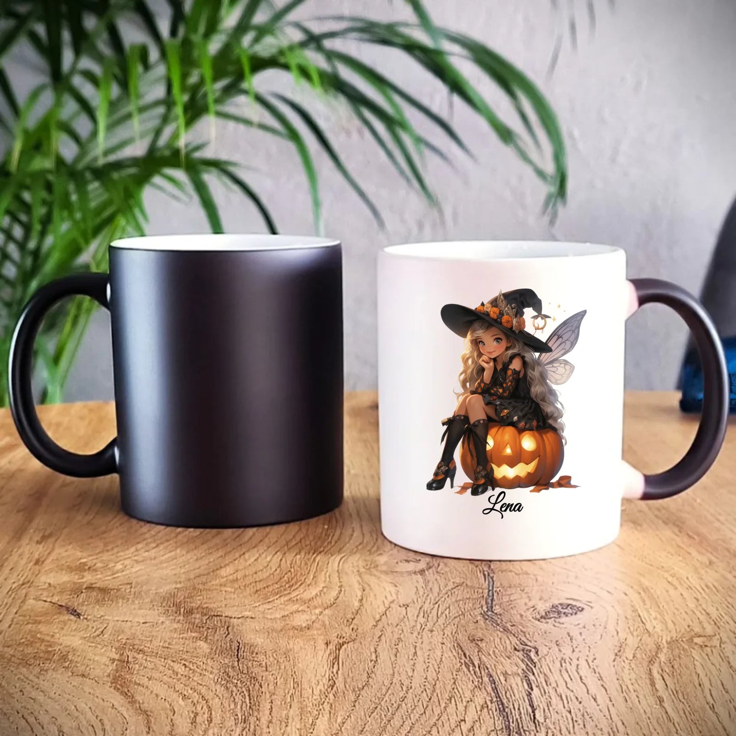 Kubek magiczny na Halloween - Wróżka - wybierz postać - personalizowany HL02 - StoryCups.pl