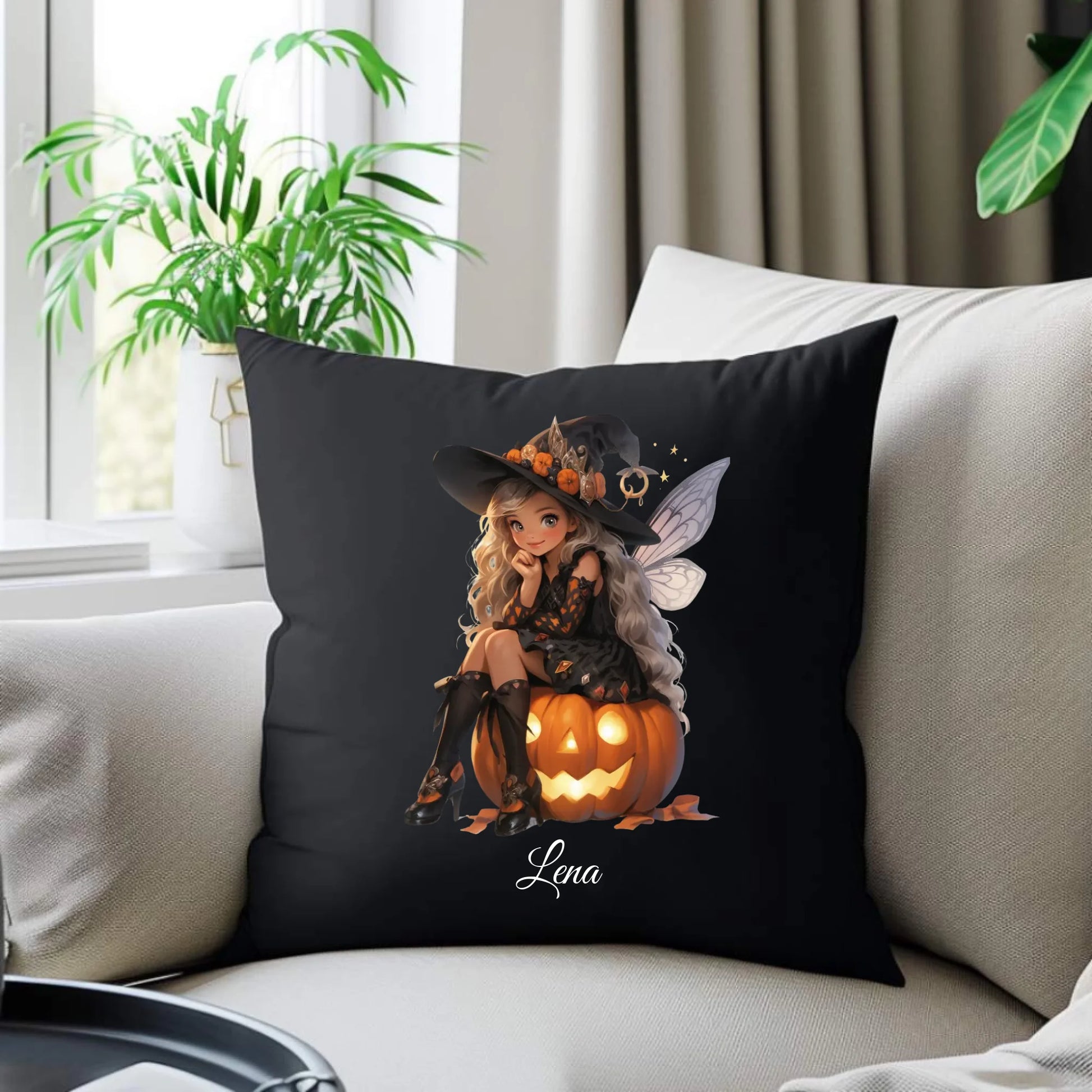Poduszka dekoracyjna na Halloween - Wróżka - wybierz postać - personalizowana HL02 - StoryCups.pl
