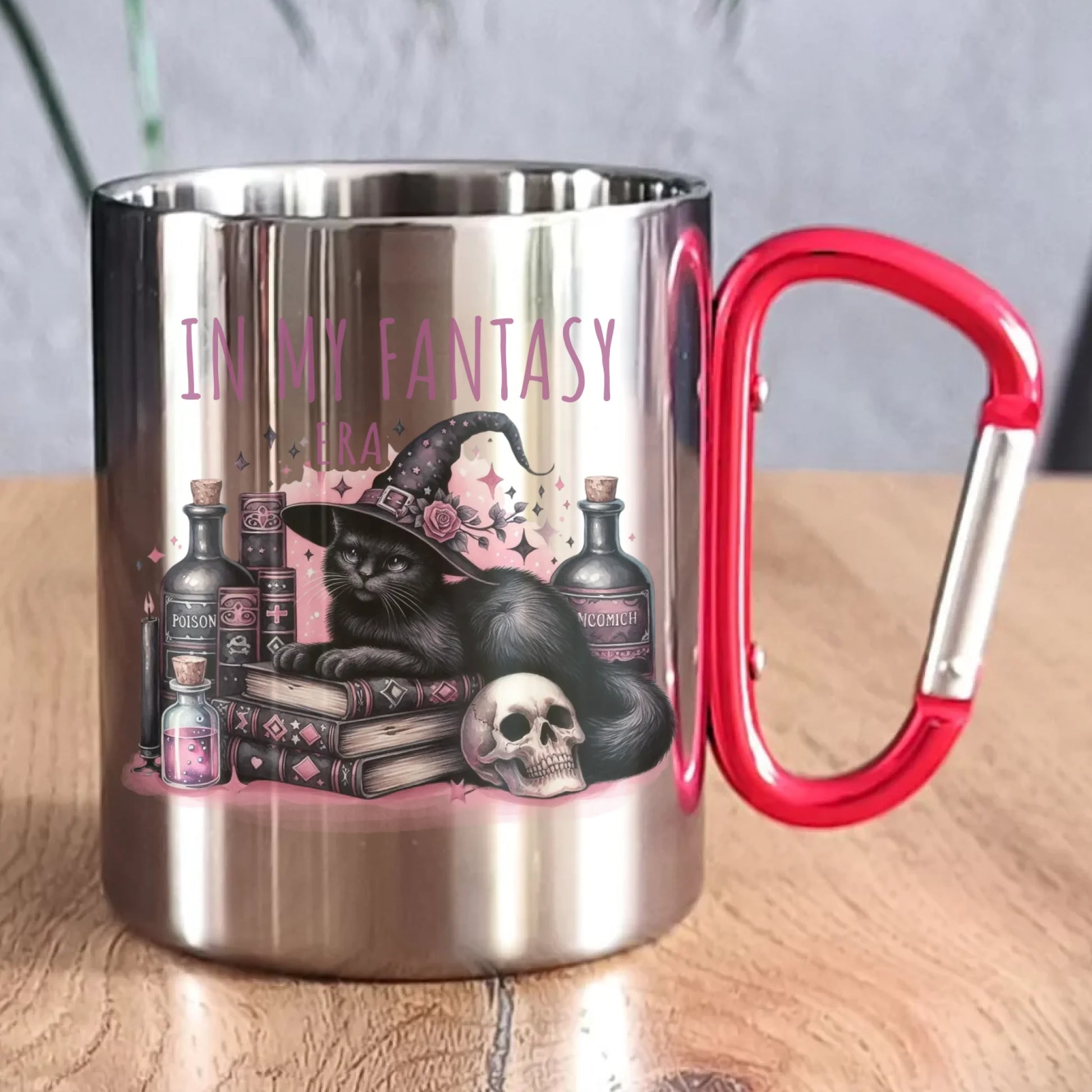 Kubek metalowy na Halloween - In my fantasy era HL04 - StoryCups.pl
