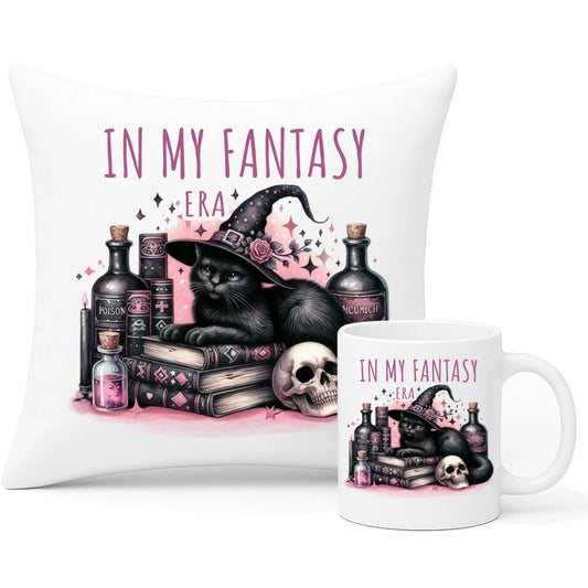 Zestaw poduszka i kubek na Halloween - In my fantasy era HL04 - StoryCups.pl
