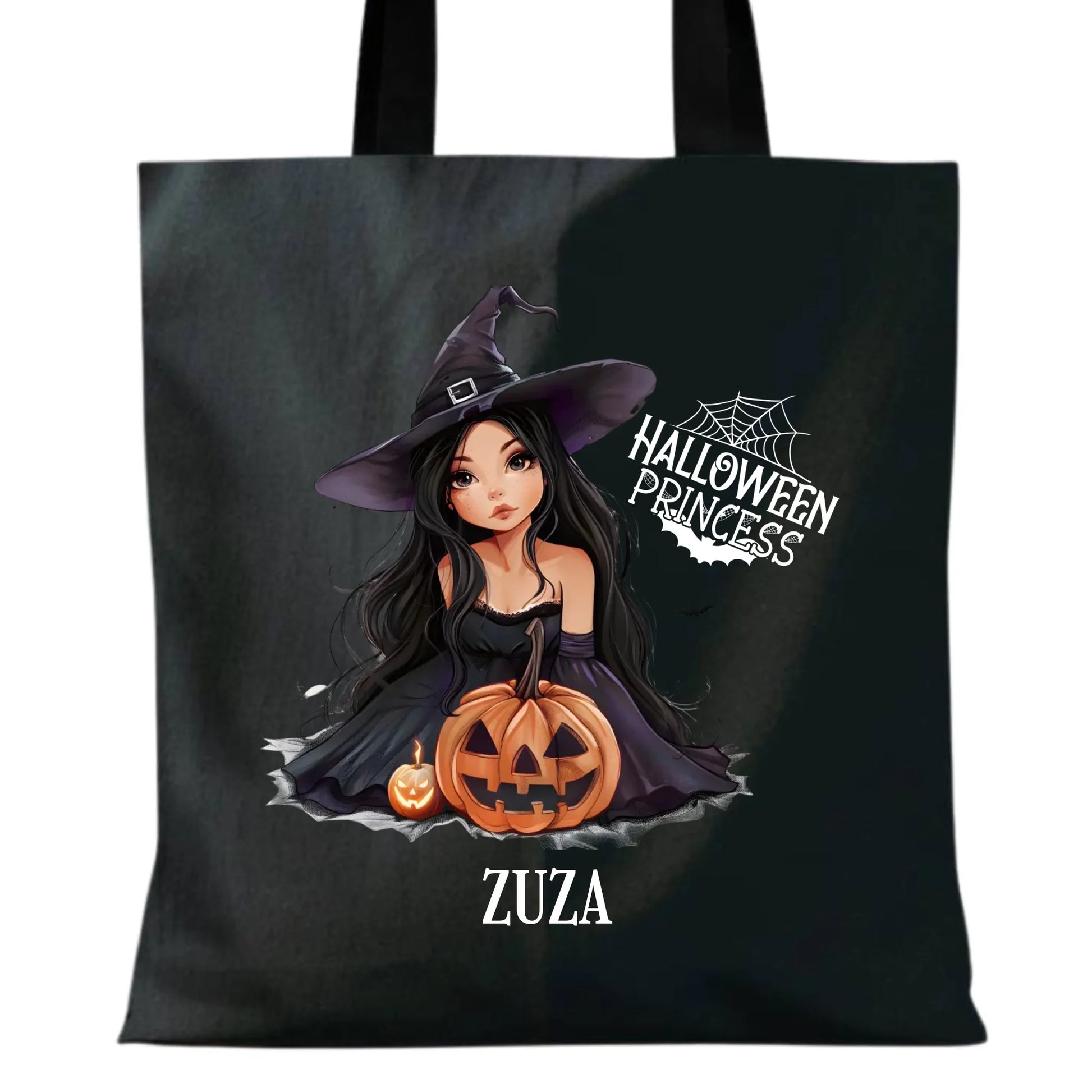 Torba halloweenowa - Czarownica z dynią - personalizowana HL10 - StoryCups.pl