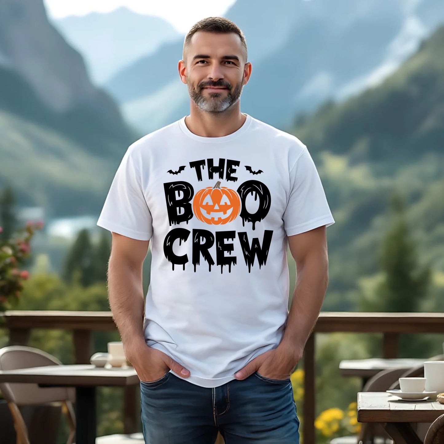 Koszulka męska na Halloween - The Boo Crew HL12 - StoryCups.pl