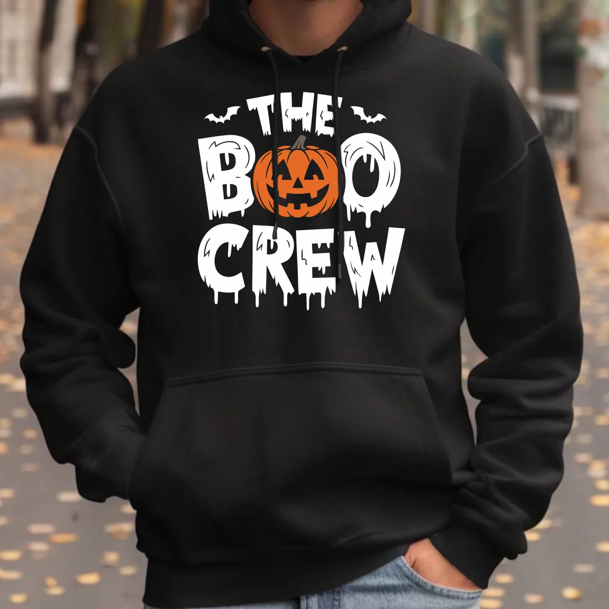 Bluza męska z kapturem na Halloween - The Boo Crew HL12 - StoryCups.pl