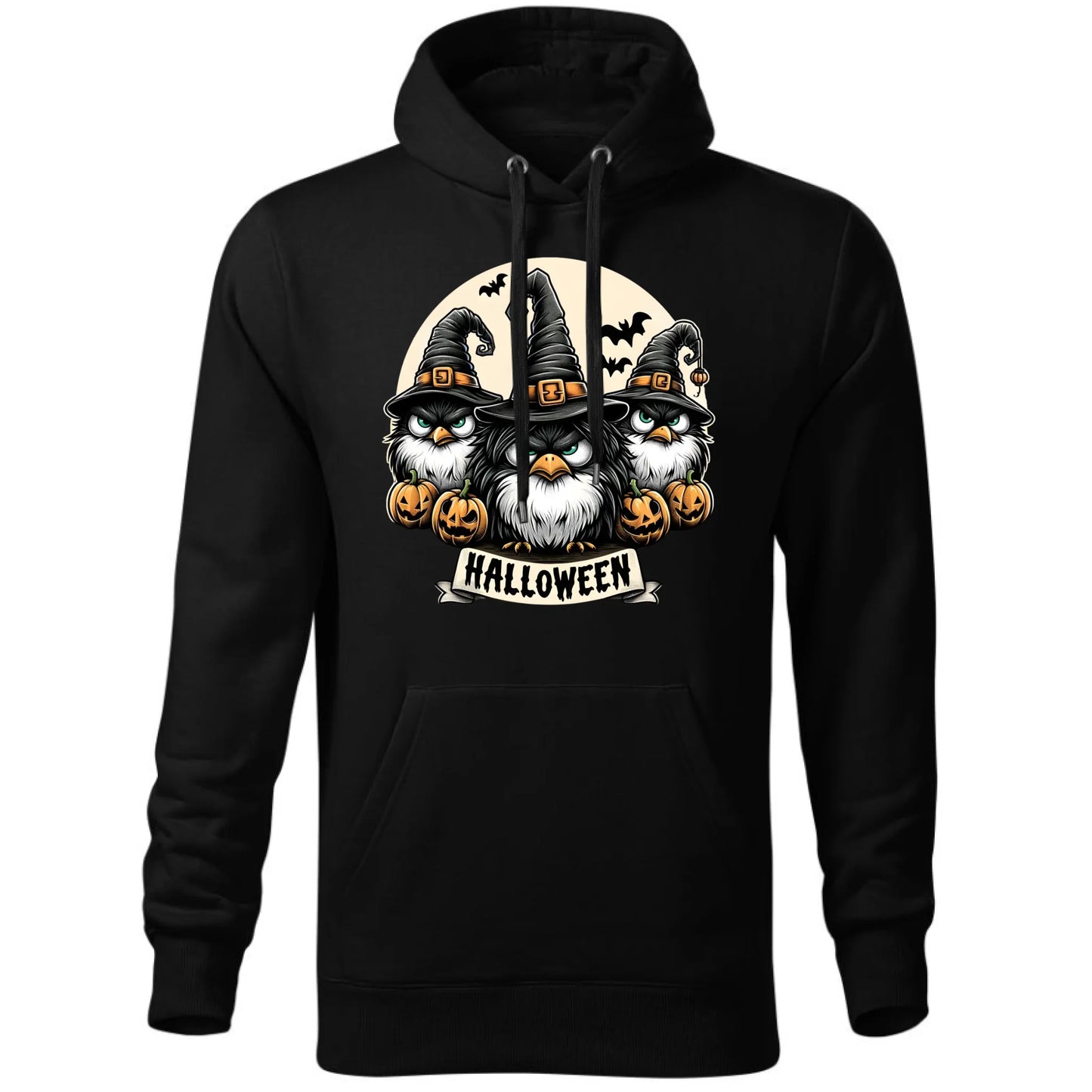 Bluza męska z kapturem na Halloween - Upiorne sowy wiedźmy HL15 - StoryCups.pl