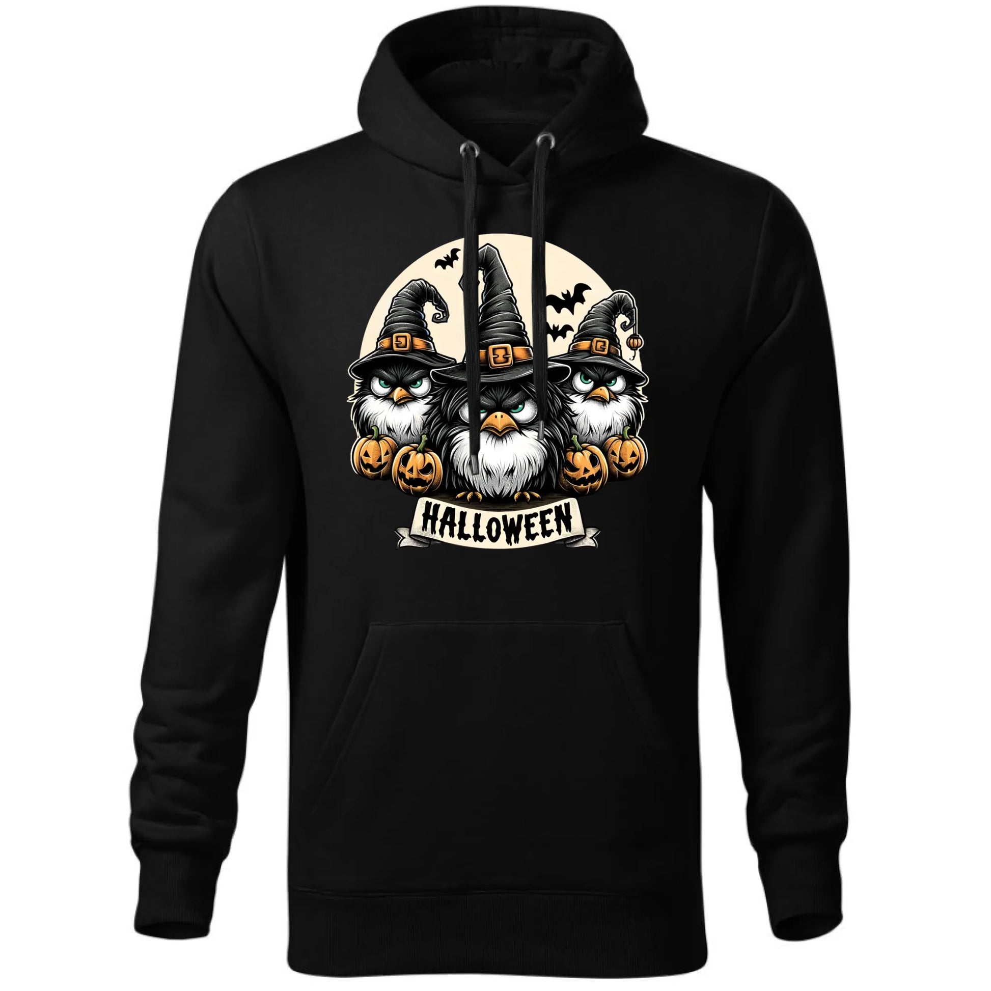 Bluza męska z kapturem na Halloween - Upiorne sowy wiedźmy HL15 - StoryCups.pl