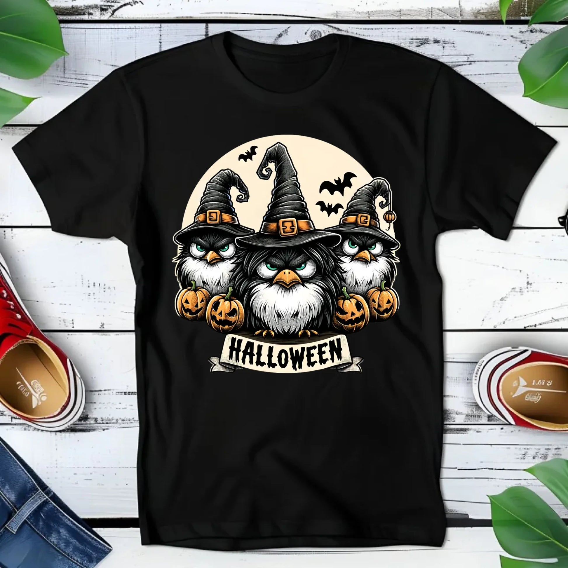 Koszulka dziecięca na Halloween - Upiorne sowy wiedźmy HL15 - StoryCups.pl