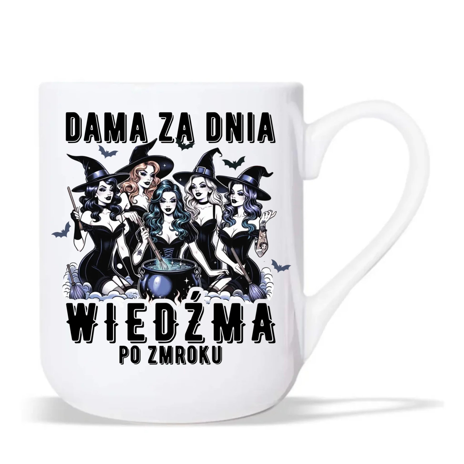 Kubek elegant - Dama za dnia wiedźma po zmroku HL16 - StoryCups.pl