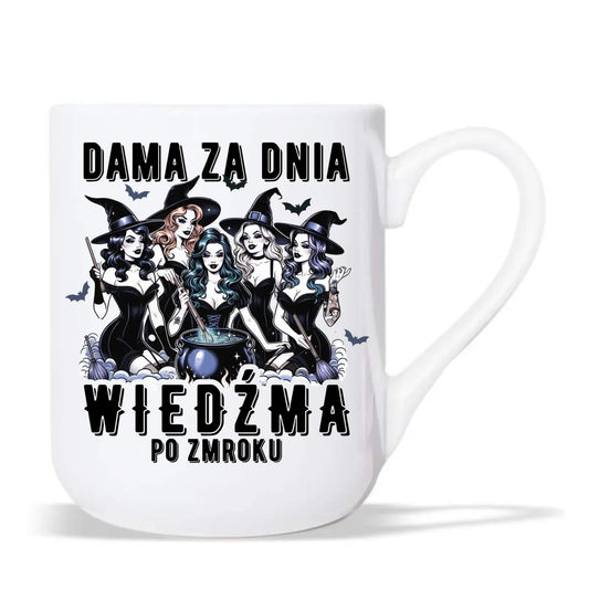 Kubek elegant - Dama za dnia wiedźma po zmroku HL16 - StoryCups.pl