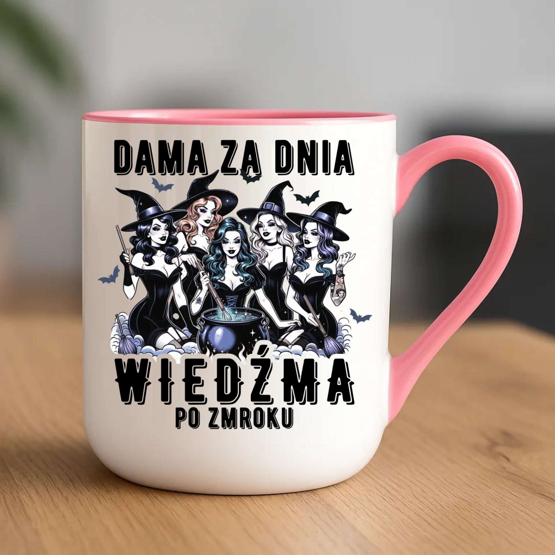 Kubek elegant - Dama za dnia wiedźma po zmroku HL16 - StoryCups.pl