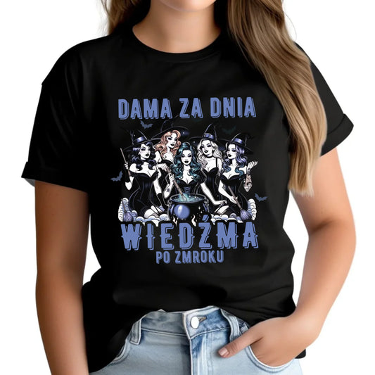 Koszulka damska - Dama za dnia wiedźma po zmroku HL16 - StoryCups.pl