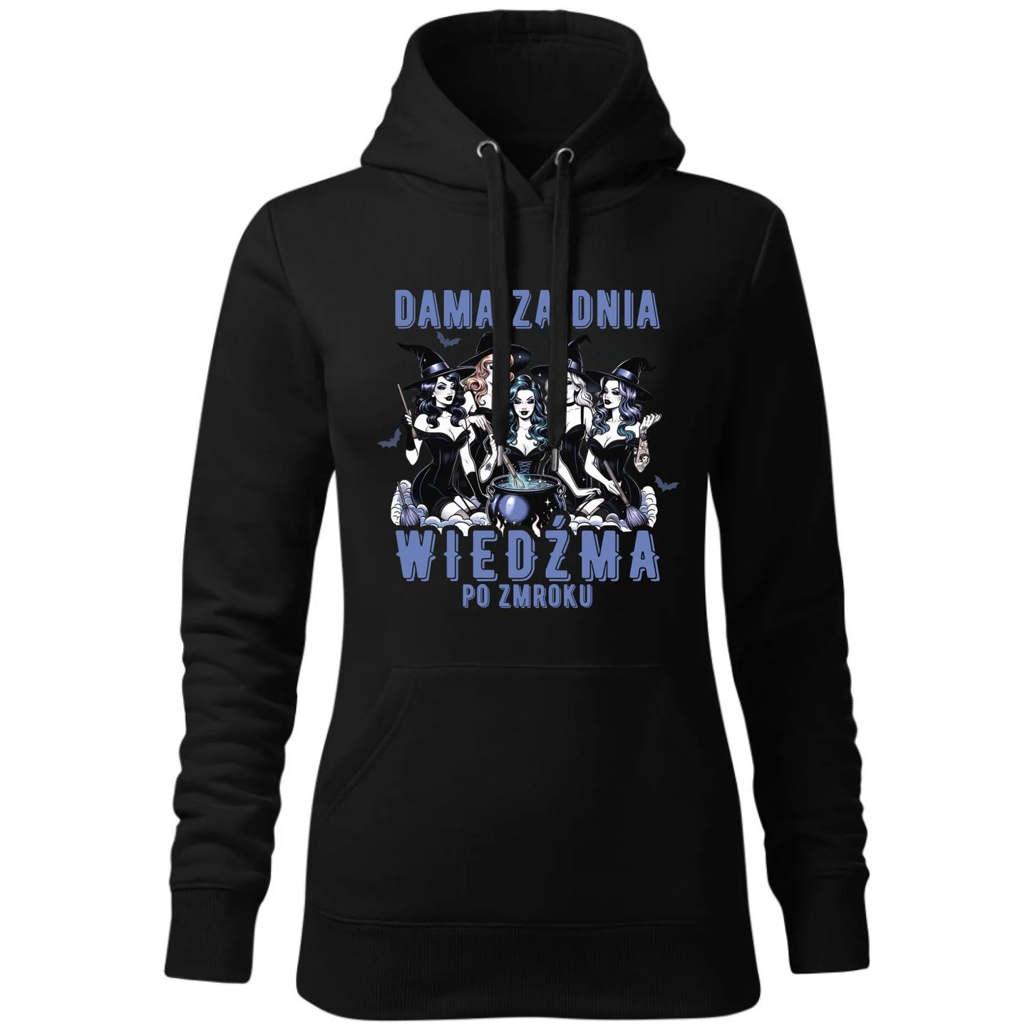 Bluza damska z kapturem - Dama za dnia wiedźma po zmroku HL16 - StoryCups.pl