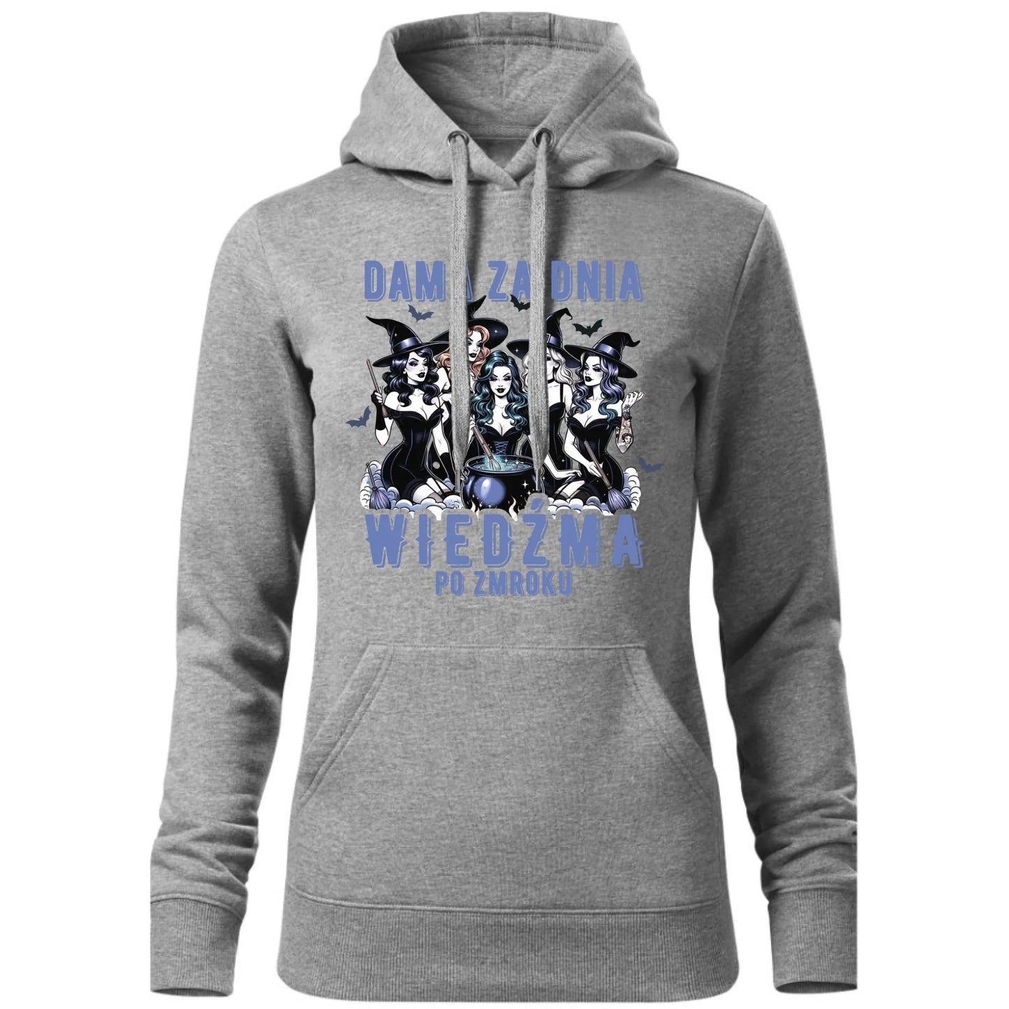 Bluza damska z kapturem - Dama za dnia wiedźma po zmroku HL16 - StoryCups.pl