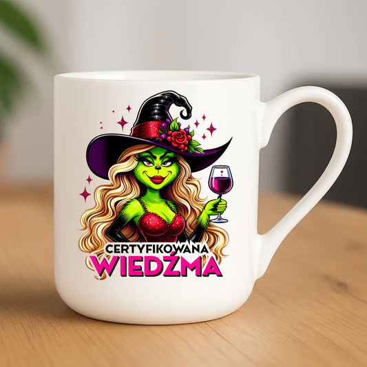 Kubek elegant - Certyfikowana wiedźma - śmieszny HL13 - StoryCups.pl