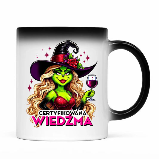 Kubek magiczny - Certyfikowana wiedźma - śmieszny HL13 - StoryCups.pl
