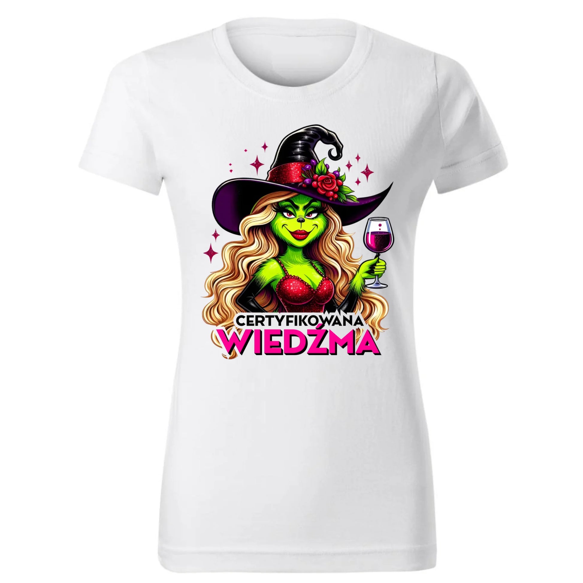 Koszulka damska - Certyfikowana wiedźma - śmieszna HL13 - StoryCups.pl