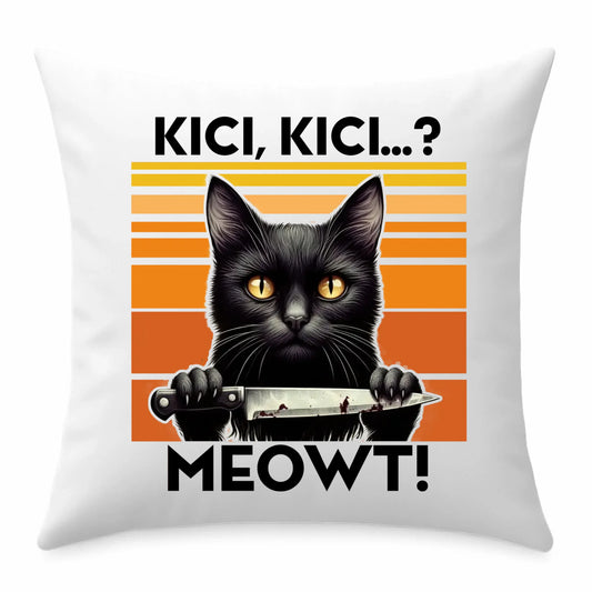 Poduszka - Kot z nożem - Kici, kici... MEOWT! HL17