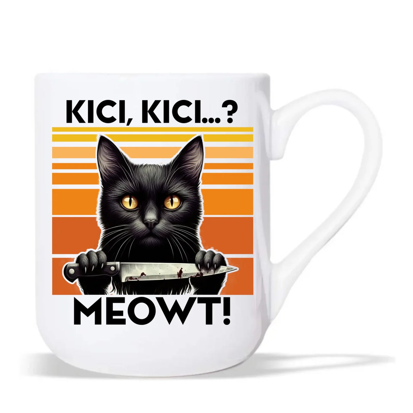 Kubek elegant - Kot z nożem - Kici, kici... MEOWT! HL17 - StoryCups.pl