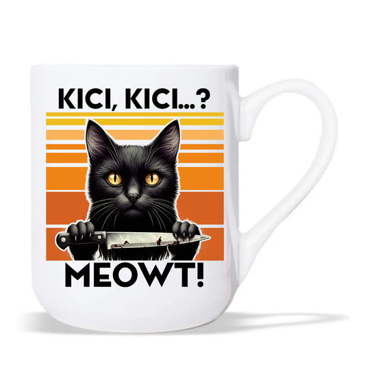 Kubek elegant - Kot z nożem - Kici, kici... MEOWT! HL17 - StoryCups.pl