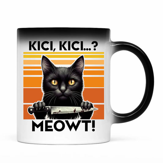 Kubek magiczny - Kot z nożem - Kici, kici... MEOWT! HL17 - StoryCups.pl