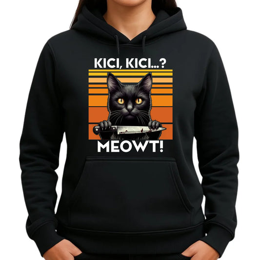 Bluza damska - Kot z nożem - Kici, kici... MEOWT! HL17 - StoryCups.pl