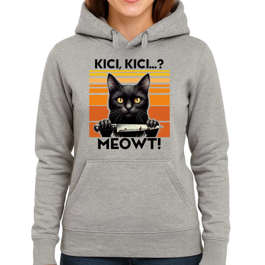 Bluza damska - Kot z nożem - Kici, kici... MEOWT! HL17 - StoryCups.pl