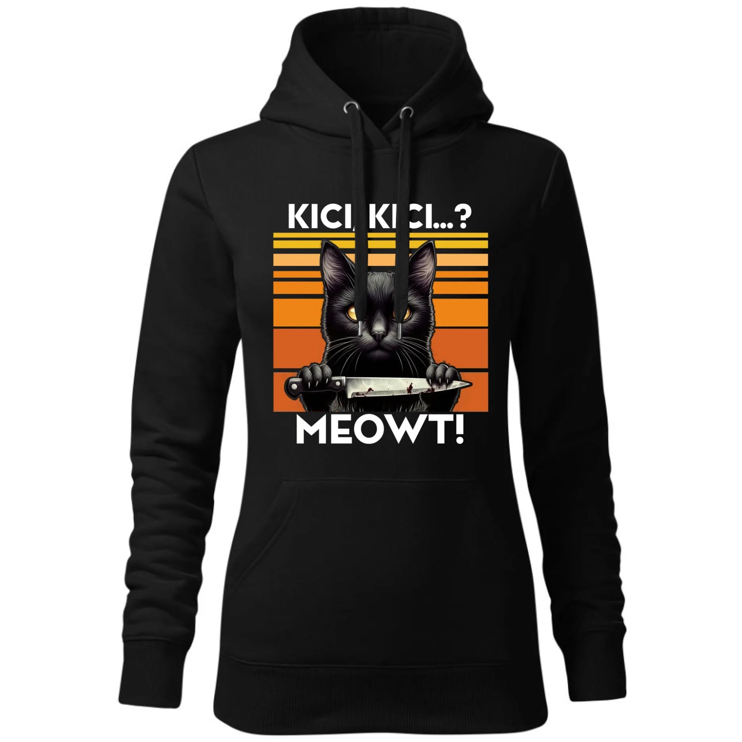 Bluza damska - Kot z nożem - Kici, kici... MEOWT! HL17 - StoryCups.pl
