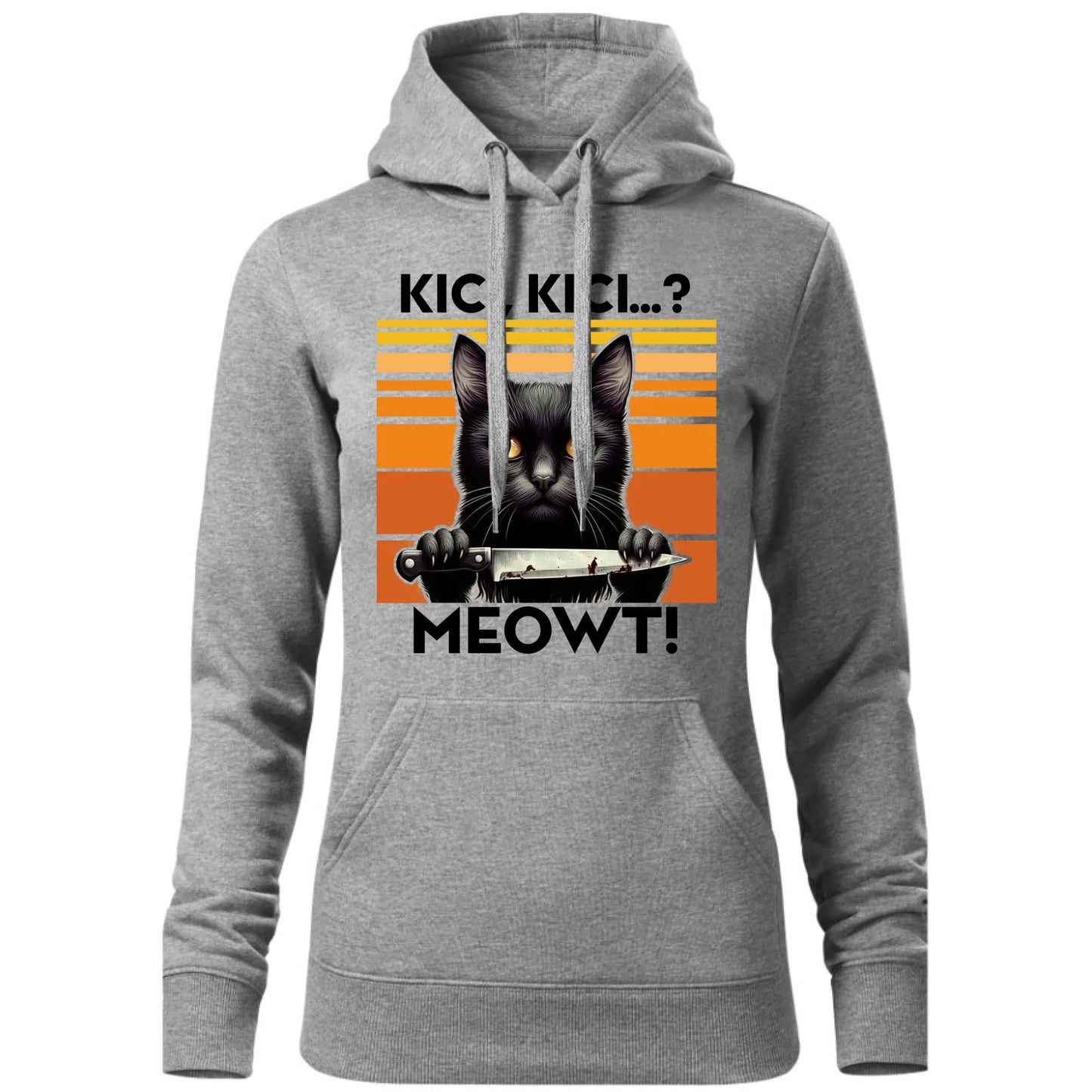 Bluza damska - Kot z nożem - Kici, kici... MEOWT! HL17 - StoryCups.pl